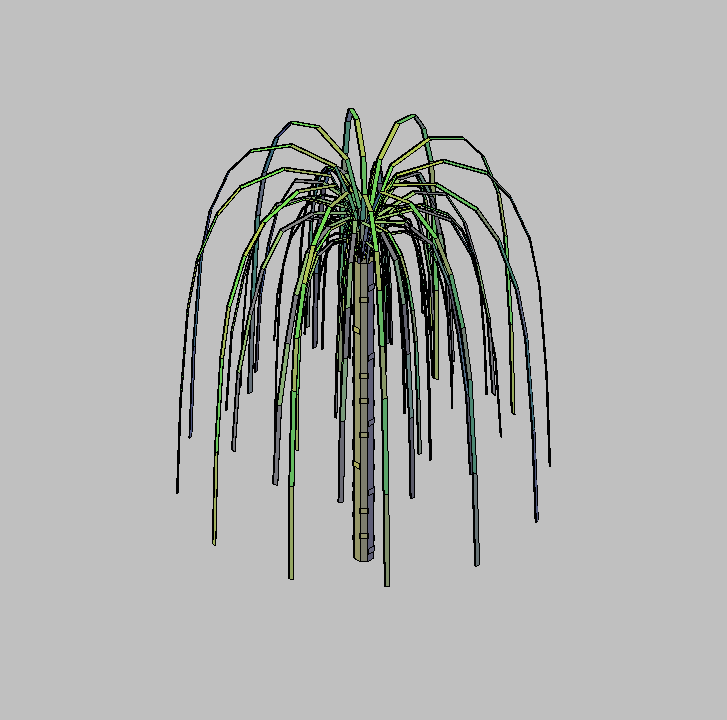 Bloque Autocad Vista de Árbol 23 en 3D